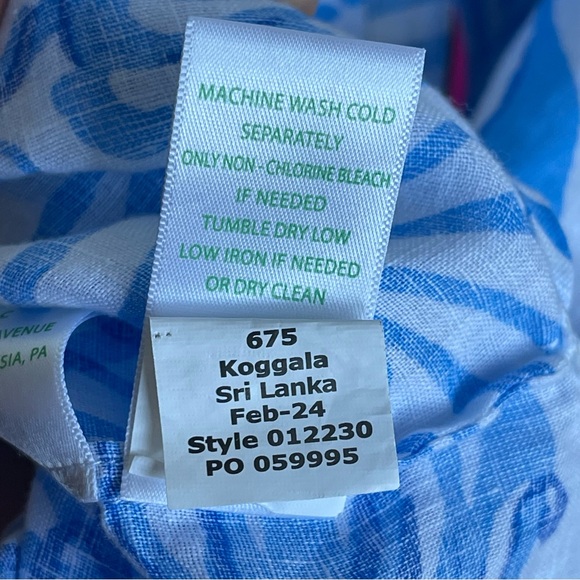 Lilly Pulitzer Riverlyn Pieced Print Tunic Top Glisten in the Sun Size S - Picture 9 of 16